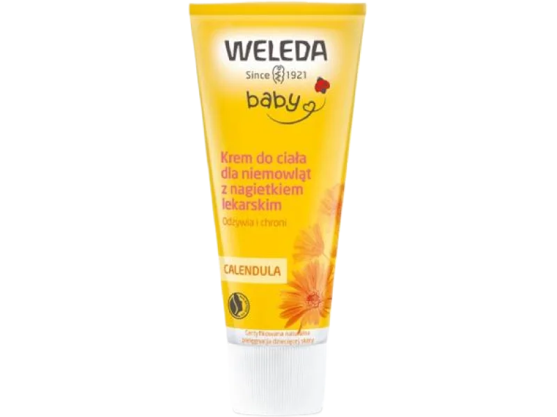 WELEDA Baby Calendula Krem do ciała dla niemowląt z nagietkiem lekarskim, 75 ml