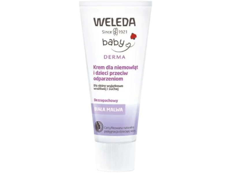 WELEDA Baby Krem dla niemowląt i dzieci przeciw odparzeniom z białą malwą, 50 ml