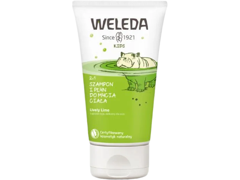 WELEDA Kids Szampon i płyn do mycia ciała 2w1 Lively Lime, 150 ml