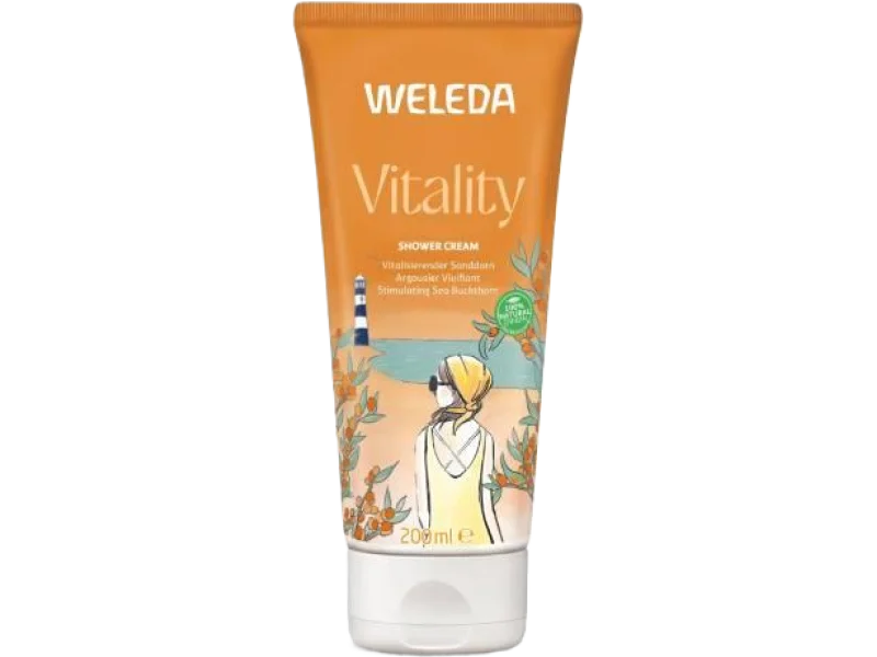 Weleda Vitality Kremowy płyn pod prysznic z rokitnikiem, 200 ml