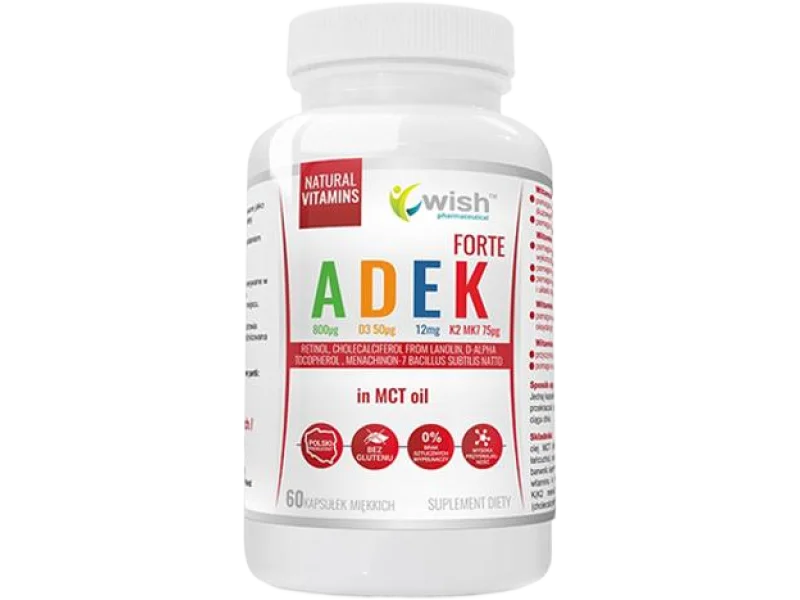Wish ADEK forte, kapsułki miękkie, 60 kaps.