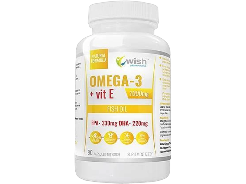 Wish Omega-3 Forte Gold + witamina E, kapsułki, 90 kaps.
