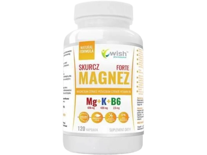 Wish Pharmaceutical Magnez Skurcz Forte + Potas + Witamina B6, kapsułki, 120 kaps.
