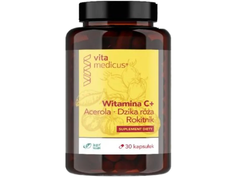 Witamina C+ Acerola Dzika Róża Rokitnik VitaMedicus, kapsułki, 30 kaps.