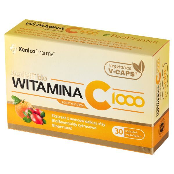 XeniVIT bio Naturalna Witamina C 1000 weg, kapsułki, 1000 mg, 90 kaps.