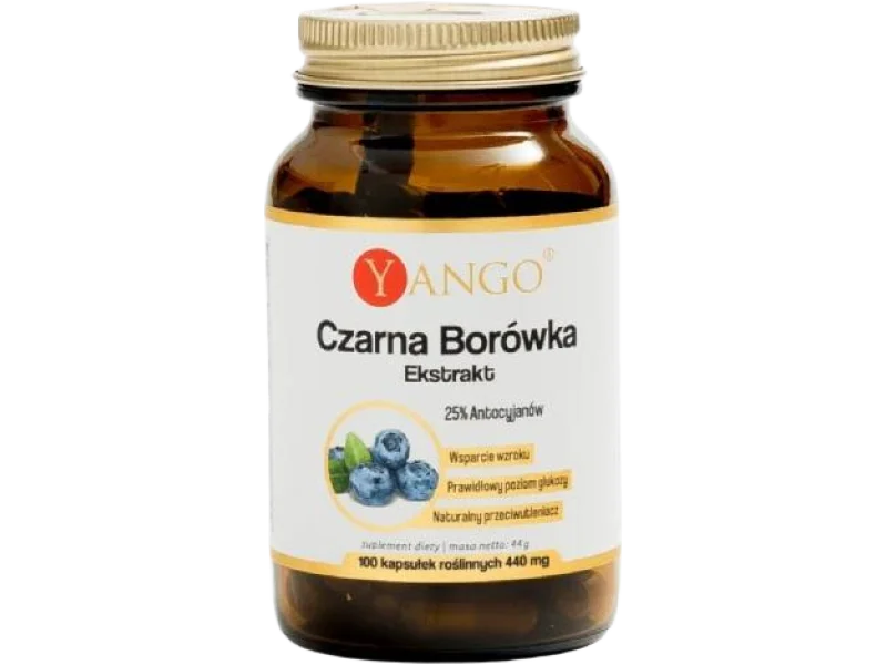YANGO Czarna Borówka, kapsułki, 100 kaps.