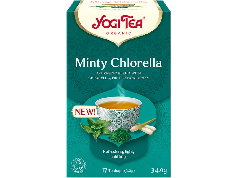 Yogi Tea Organic minty chlorella miętowa chlorella BIO, zioła do zaparzania, 17 g