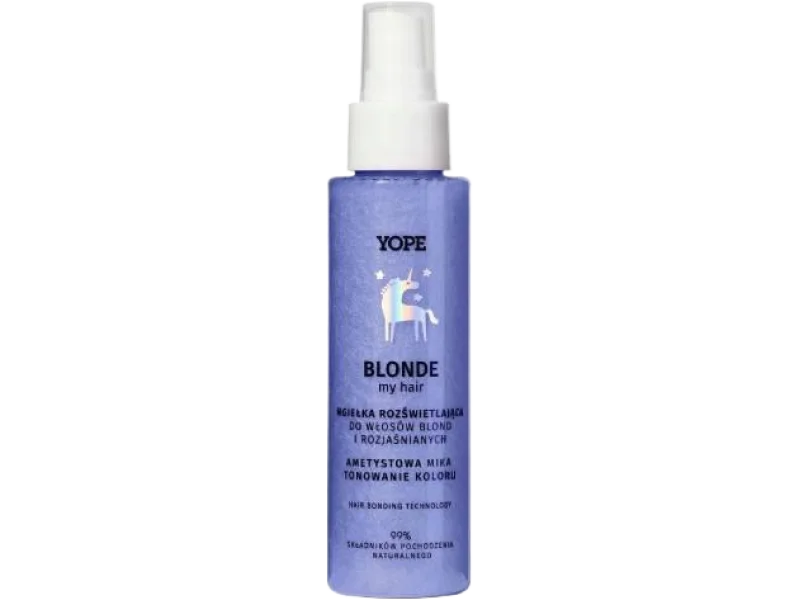 YOPE Blonde My Hair rozświetlająca mgiełka do włosów blond i rozjaśnianych Ametyst, 100 ml