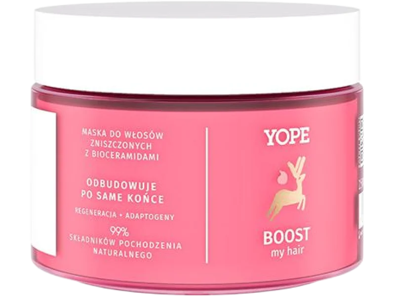 Yope Boost My Hair maska do włosów zniszczonych z bioceramidami, 250 ml
