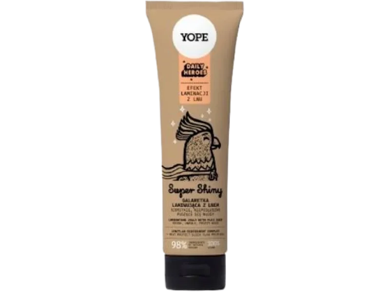 Yope Daily Heroes Super Shiny Galaretka laminująca do włosów, żel, 140 ml