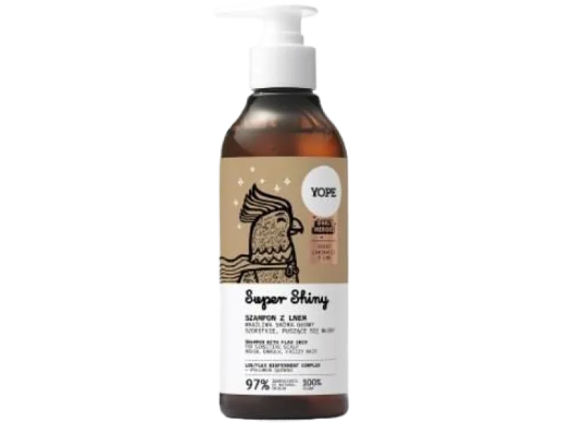 Yope Daily Heroes Super Shiny Szampon z lnem, 300 ml