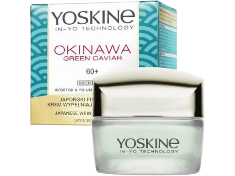 YOSKINE Okinawa Green Caviar 60+ Japoński filler-lifting Krem wypełniający zmarszczki na dzień i na noc, 50 ml