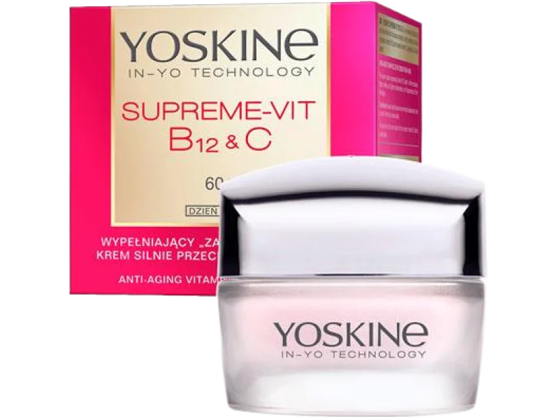 YOSKINE Supreme-Vit B12 + C wypełniający silnie przeciwzmarszczkowy do twarzy na dzień 60+, krem, 50 ml