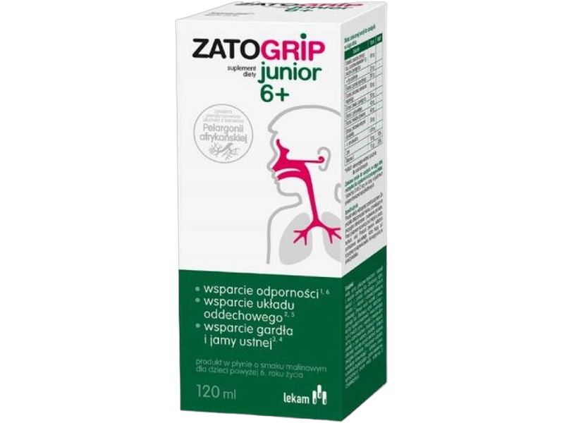 Zatogrip Junior 6+, syrop, 120 ml