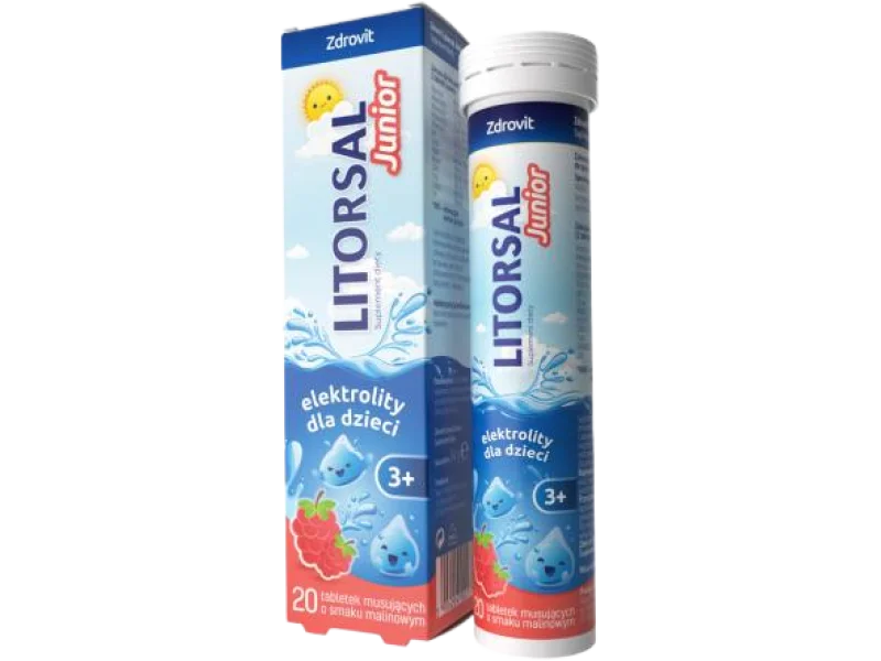 Zdrovit Litorsal Junior, tabletki musujące, 20 tabl.