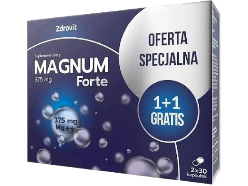 Zdrovit Magnum Forte, kapsułki, 375 mg, 60 kaps.