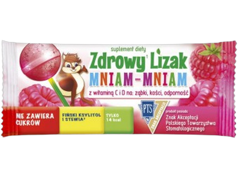 Zdrowy lizak Mniam-Mniam z wit. C i D, 1 szt.