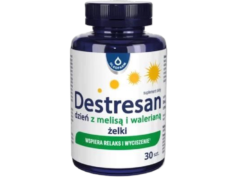 Żelki Destresan dzień z melisą i walerianą, żelki, 30 szt.
