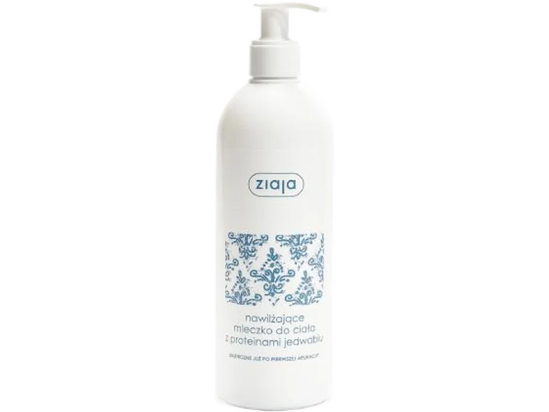 ZIAJA JEDWAB Nawilżające mleczko do ciała z proteinami jedwabiu, 400 ml