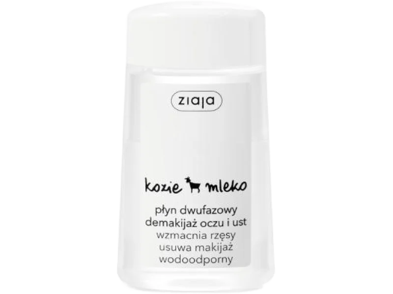 ZIAJA KOZIE MLEKO Dwufazowy płyn micelarny demakijaż oczu i ust, 120 ml