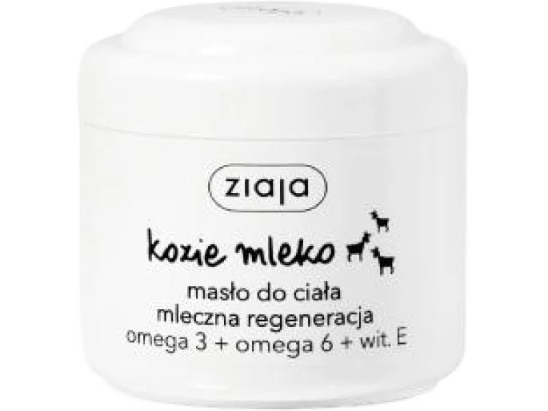 ZIAJA KOZIE MLEKO Masło do ciała regeneracja Omega 3 + Omega 6 + Witamina E, 200 ml