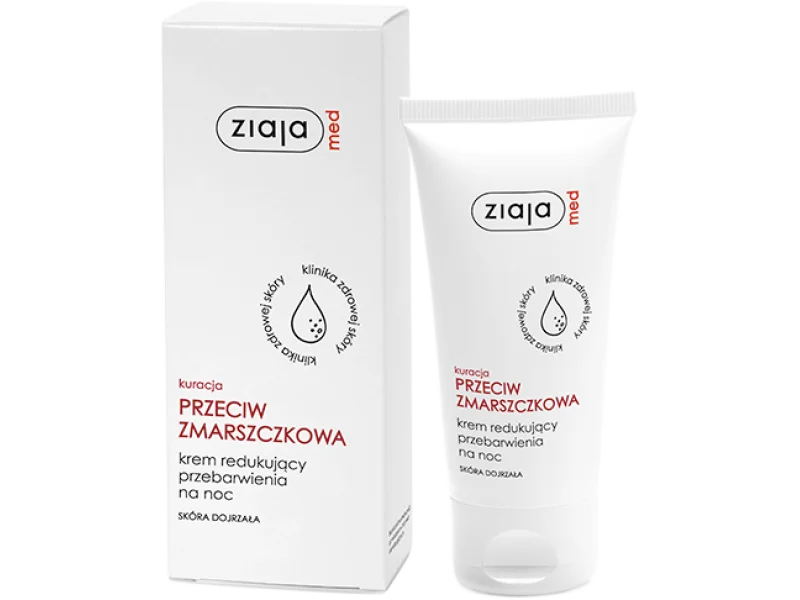 ZIAJA MED Kuracja przeciwzmarszczkowa redukujący przebarwienia na noc, krem, 50 ml