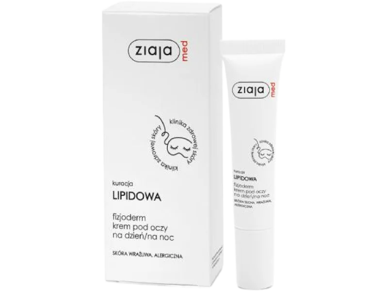 ZIAJA MED LIPIDOWA FIZJODERM Ochronny krem pod oczy, 15 ml