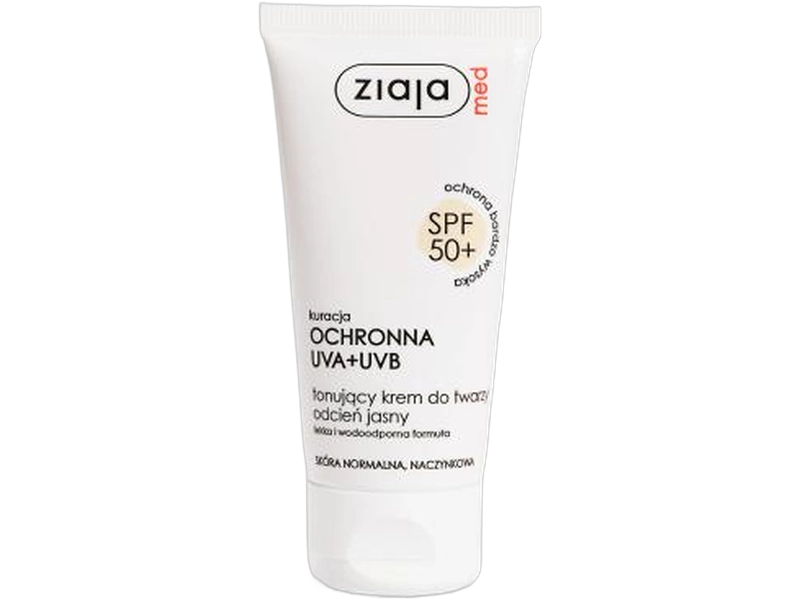 Ziaja Med ochrona SPF 50+ krem tonujący do twarzy, 50 ml
