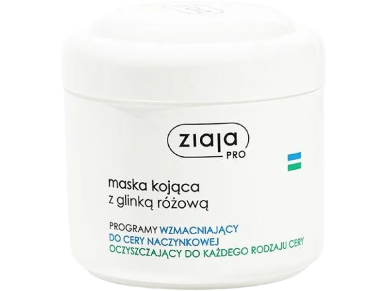 ZIAJA PRO Maska Kojąca z Glinką Różową, 200 ml