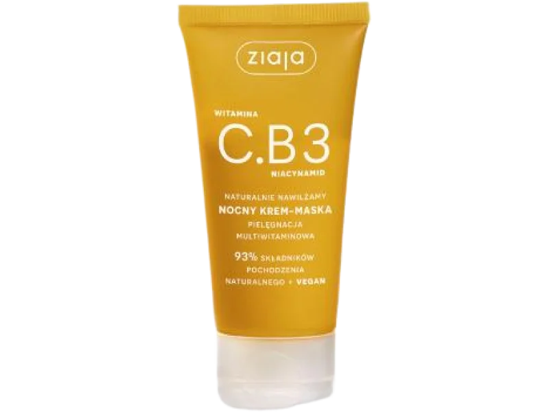 ZIAJA Witamina C.B3 Niacynamid Naturalnie nawilżamy Nocny krem-maska do twarzy, 50 ml