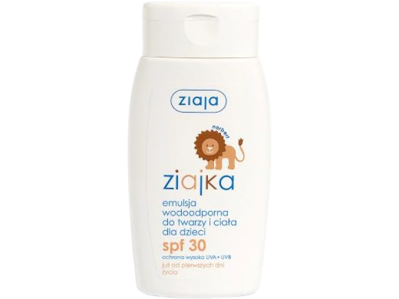 ZIAJA ZIAJKA Emulsja wodoodporna dla dzieci SPF30, emulsja na skórę, 125 ml