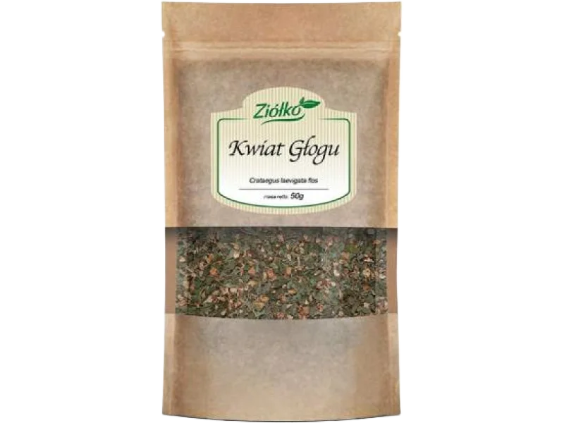 ZIÓŁKO Głóg kwiat, zioła do zaparzania, 50 g