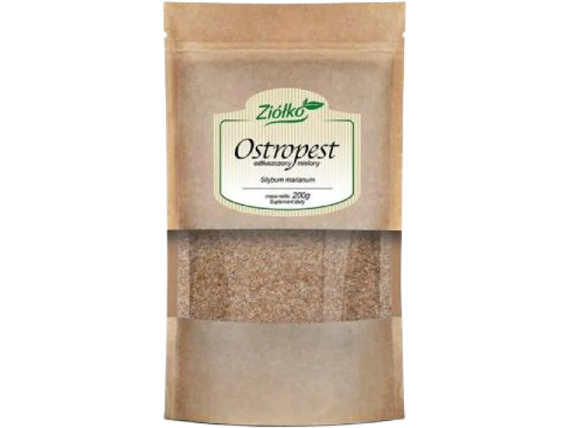 Ziółko Ostropest mielony odtłuszczony, proszek, 200 g