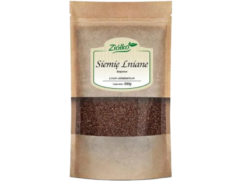 ZIÓŁKO Siemię lniane brązowe, produkt sypki, 500 g