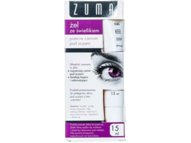 ZUMA Żel ze świetlikiem pod oczy przeciw cieniom, żel, 15 ml