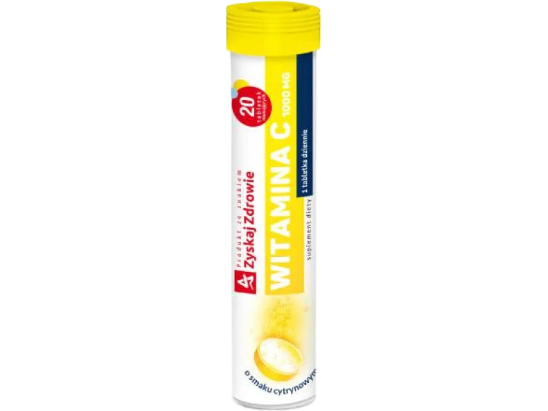 ZYSKAJ ZDROWIE Witamina C, tabletki musujące, 1000 mg, 20 tabl.